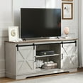 thumbnail image 1 of Dextrus Farmhouse TV Stand for 65-Inch TV, Entertainment Center with Double Barn Doors, 300-Lb Capacity, 1 of 10