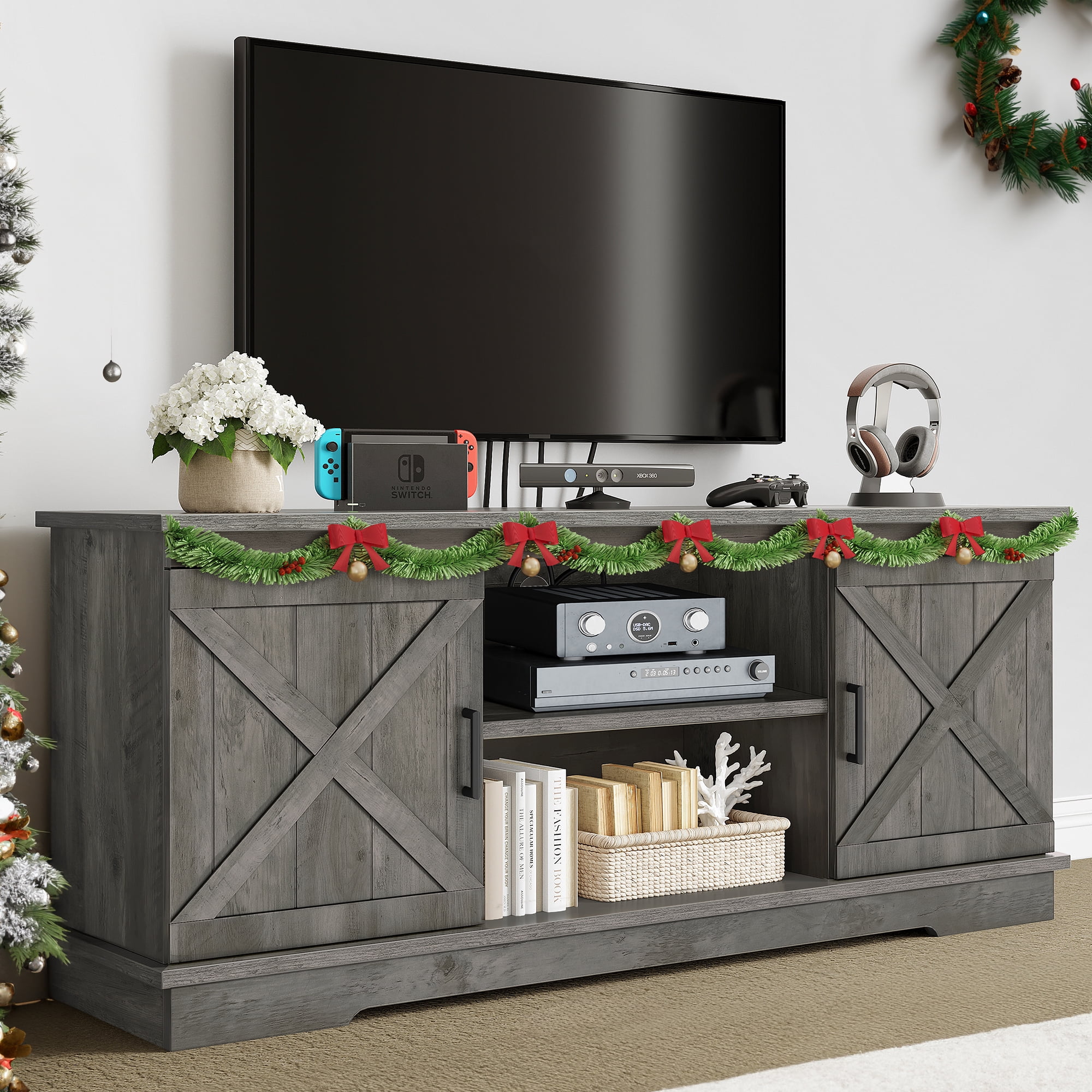 Free Shipping Dextrus Farmhouse TV Stand For 65 Inch TV Entertainment free-shipping-dextrus-farmhouse-tv-stand-for-65-inch-tv-entertainment