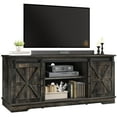 thumbnail image 1 of Dextrus Farmhouse TV Stand for TVs up to 65'', Entertainment Center with Barn Doors, TV Media Console Cabinet, Rusitc Grey, 1 of 10
