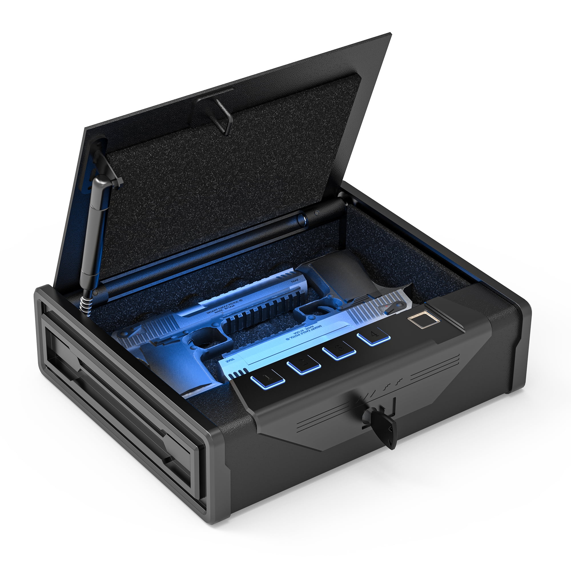Dextrus Fingerprint Gun Safe,Quick Access Gun Lock Box with Fingerprint