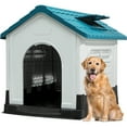 thumbnail image 1 of Dextrus Folding Large Dog House Outdoor Plastic Doghouse with Adjustable Skylight and Elevated Base Water Resistant Pet House for Small, Medium, and Large Dogs, 1 of 11