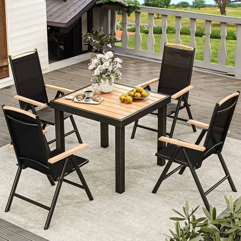 Set of 4 patio dining chairs hotsell