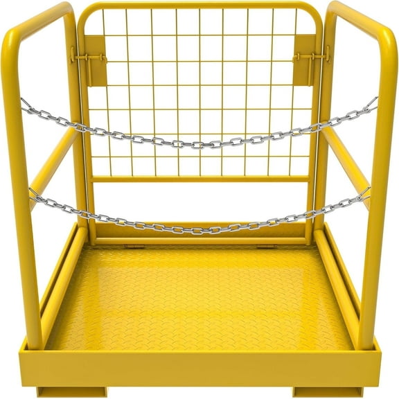 Dextrus Forklift Safety Cage Work Platform 36" x 36" Construction Basket Aerial 1150 LBS