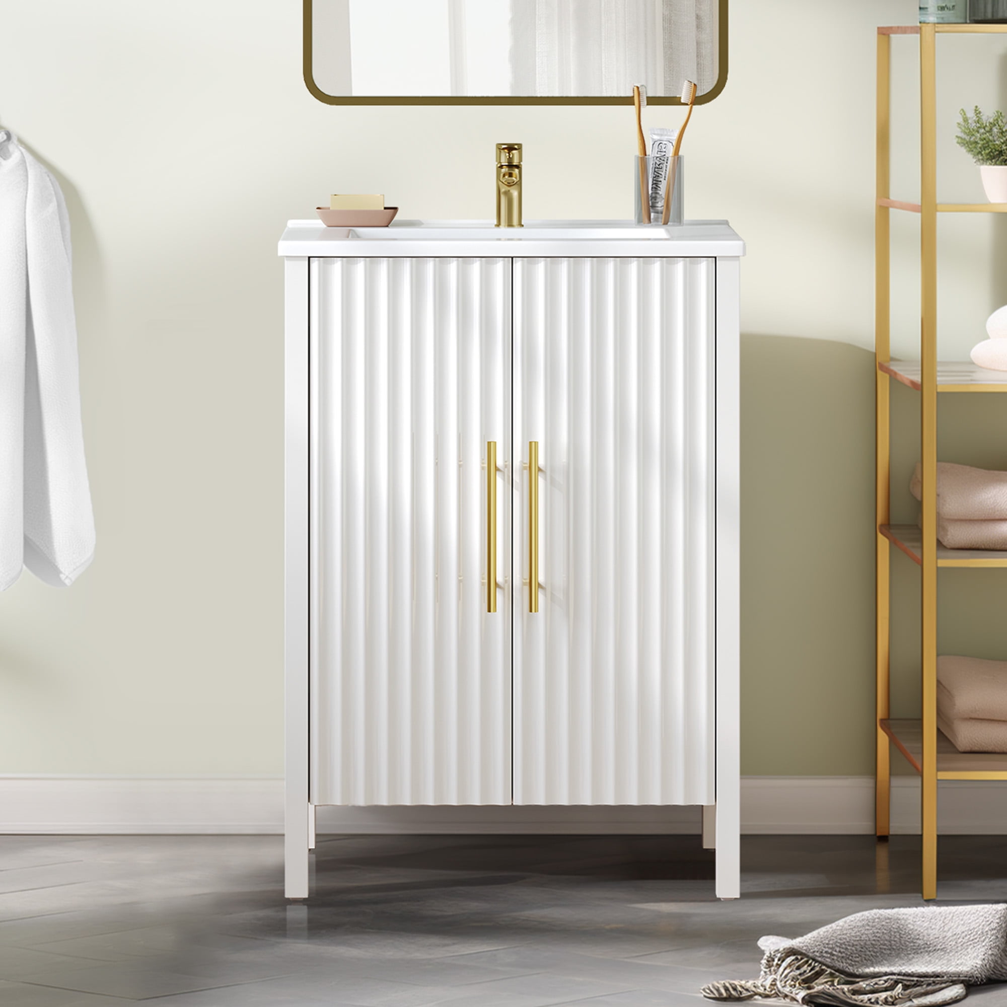 Dextrus Free Standing Bathroom Vanity with Sink Top 24 Inch, Bathroom ...