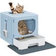 thumbnail image 1 of Dextrus Large Enclosed Cat Litter Box with Lid Drawer Type Easy to Clean,with Cushion&Litter Scoop,Blue, 1 of 7