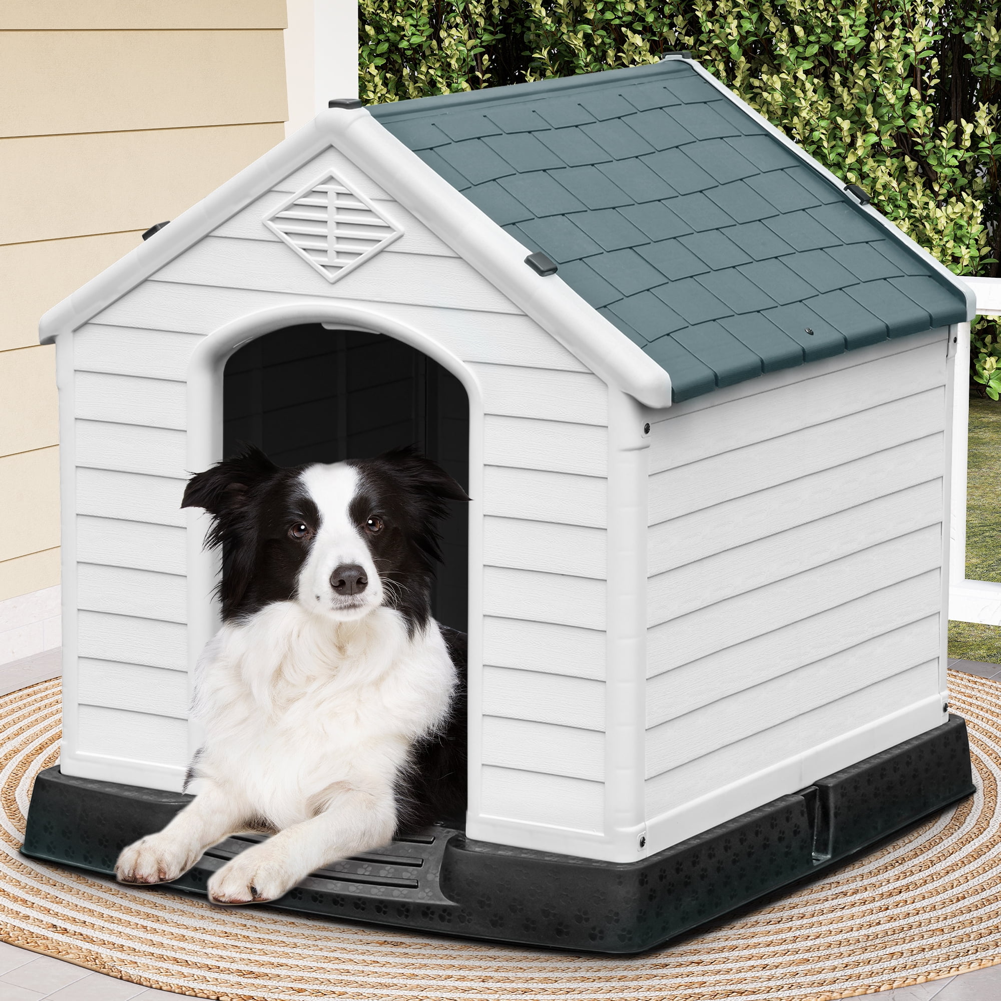 Dextrus Large Plastic Dog House, Indoor Outdoor Puppy Dextrus Large Plastic Dog House, Indoor Outdoor Puppy