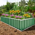 thumbnail image 1 of Dextrus Large Raised Garden Bed, Outdoor Patio Planter Box with Gloves & Reinforced Frame,3 Installation Methods for DIY Metal Patio Box for Plants, Vegetables, Flowers-8.5x3x1FT, Green, 1 of 5