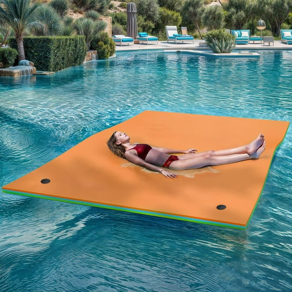 DEXTRUS Lily Pad Floating Mat - XPE Floating Island for Adults, Inflatable Rafts for Lily Pad Pools and Beach Fun