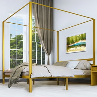 King metal online canopy bed