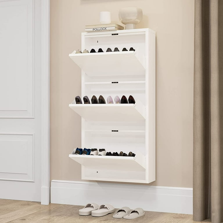 Wall Mounted Shoe Rack Shelving Unit Wall Of Shoe Storage Wall
