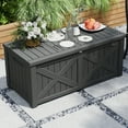 thumbnail image 1 of Dextrus Outdoor 120 Gallon Resin Deck Box, Dark Gray, 1 of 5
