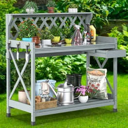 Folding Metal Potting Bench