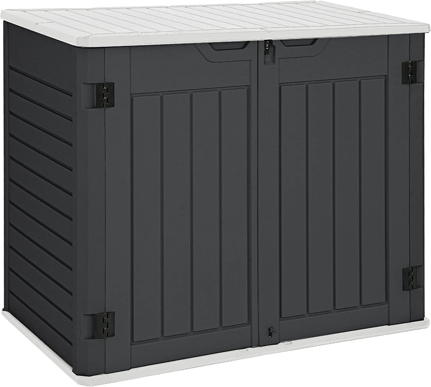 Dextrus Outdoor Horizontal Storage Sheds, Weather Resistant Resin Tool