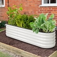 thumbnail image 1 of Dextrus Outdoor Raised Garden Bed Kit, Large Galvanized Metal Patio Planter Box with Safety Rubber and Gloves,Ideal for Plants Vegetables Flowers - 6.5 x 2 x 1.4 FT,White, 1 of 6