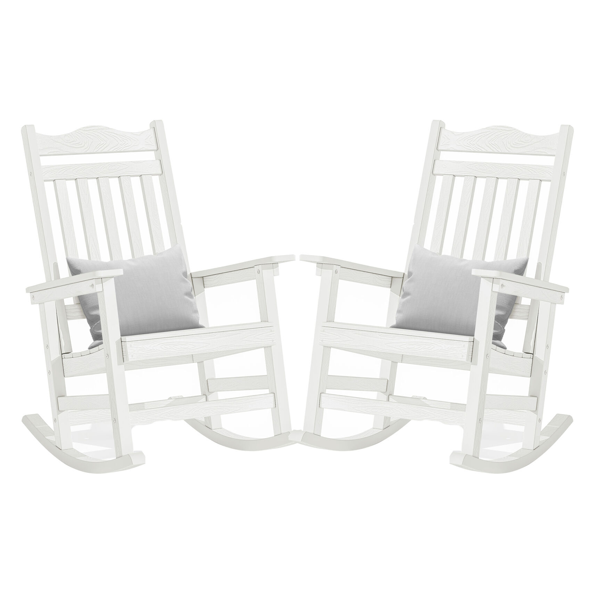 Dextrus Outdoor Rocking Chair Set of 2, All Weather Resistant Rocking