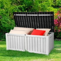 Dextrus Outdoor Waterproof 120 Gallon Resin Deck Box, Multi-Color