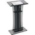 thumbnail image 1 of Dextrus Podium Stand 47 inches Tall,Acrylic Portable Podium Pulpits for Churches, Wedding, Classroom, Conference, Lecterns & Podiums Portable with Reading Surface & Storage Shelf Floor, 1 of 8