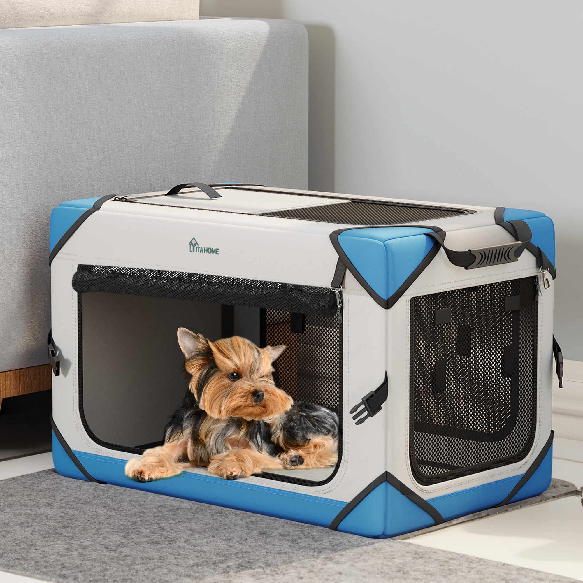 Soft Pet Crates Kennel 26, 30 & 36, 3 Door Soft Sided Folding