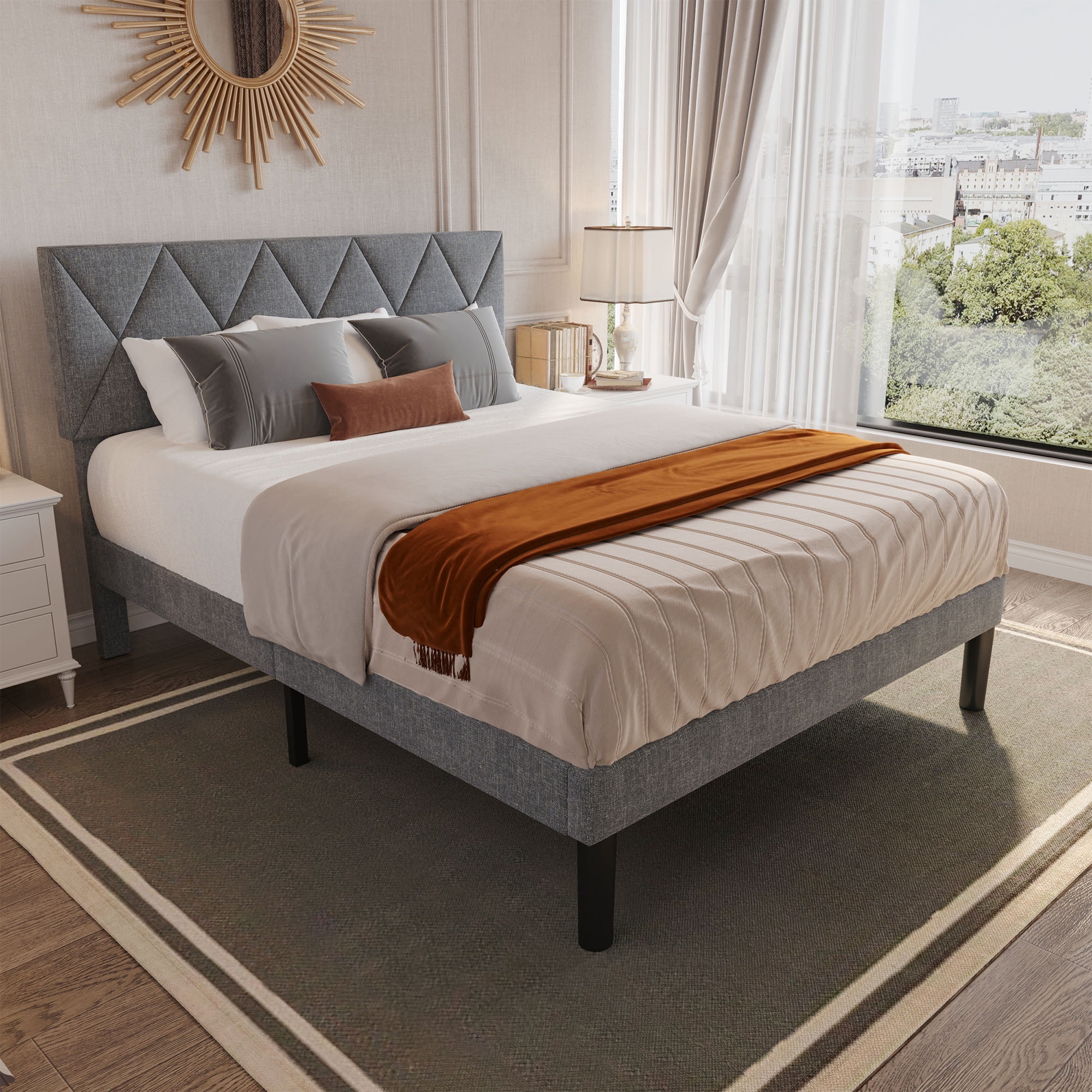 Upholstered bed frame for adjustable bed deals