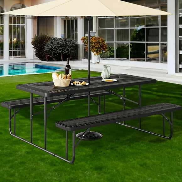 Folding Table Umbrella Hole