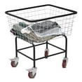 thumbnail image 1 of Dextrus Rolling Laundry Cart with 360° Swivel Brake Casters, 2.5 Bushel Large Capacity Wire Laundry Basket Cart for Laundry, Anti Rust Coating Steel Frame with Galvanized Finish, 1 of 7