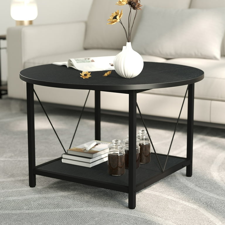 Dextrus Round Coffee Table With Storage