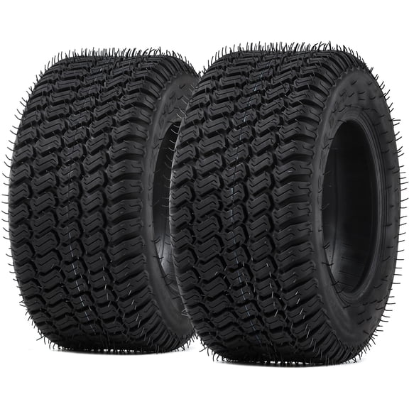 Dextrus Set of 2 16x6.50-8 Turf Lawn Mower Tires, Heavy Duty 4 Ply Tubeless Replacement Tires, 620 LBS Max Load Capacity for Riding Lawn Tractors, Golf Carts & Garden Equipment