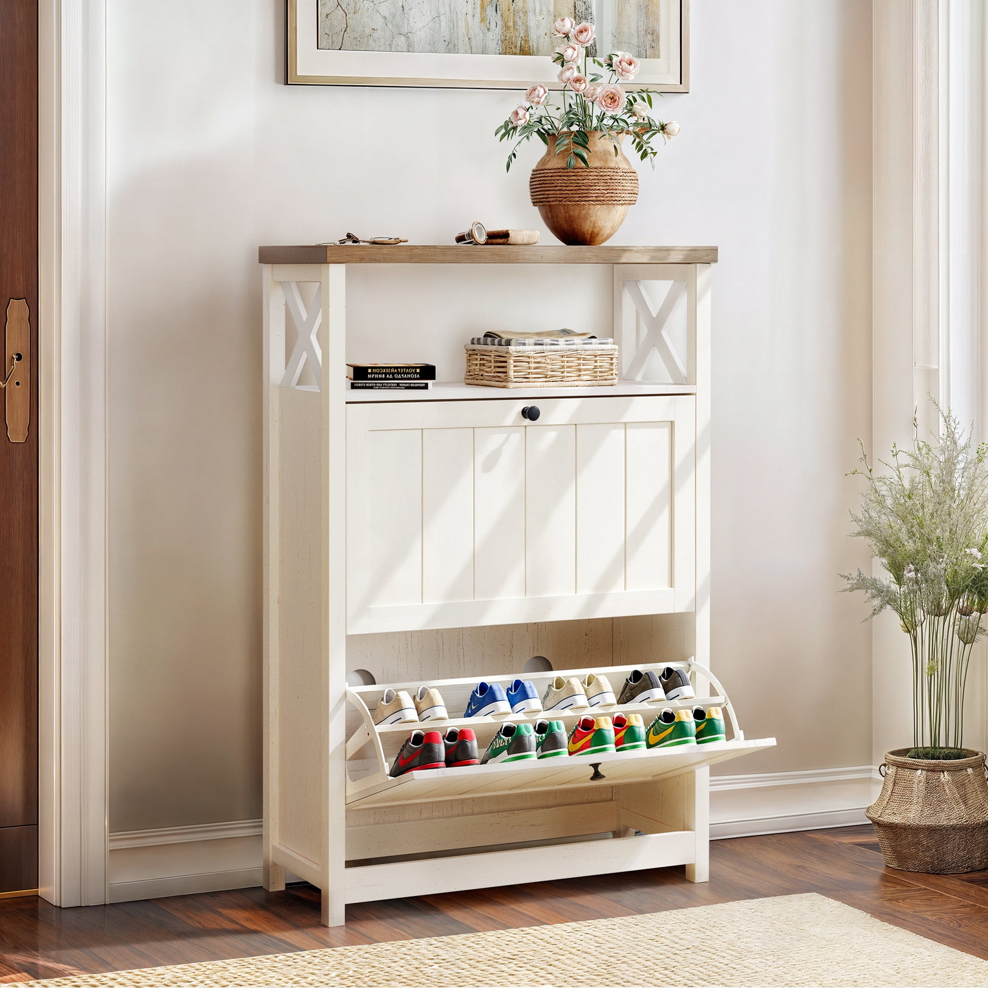 Small hallway shoe storage outlet