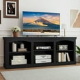 thumbnail image 1 of Dextrus TV Stand for 80 Inches TV, Farmhouse Entertainment Center with Adjustable Shelf & Storage Cabinets, Black, 1 of 9