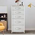 thumbnail image 1 of DEXTRUS 5-Drawer Fabric Storage with Steel Frame and Wooden Top for Living Room and Hallway for Adult Light Gray, 1 of 5