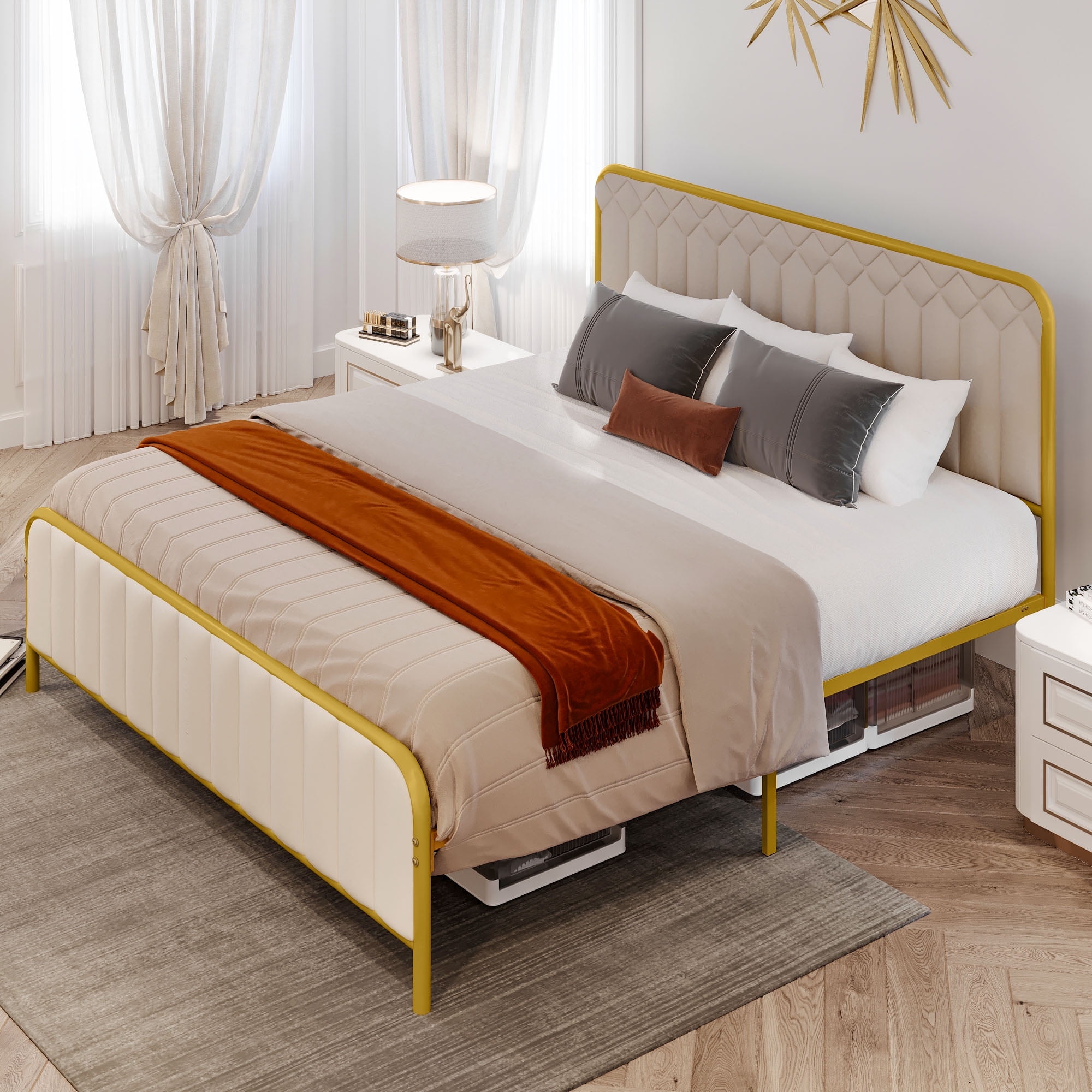 ◆ ykrです。　◆ Dextrus 4 Storage Drawers Bed LED Frame Queen Size,No Box