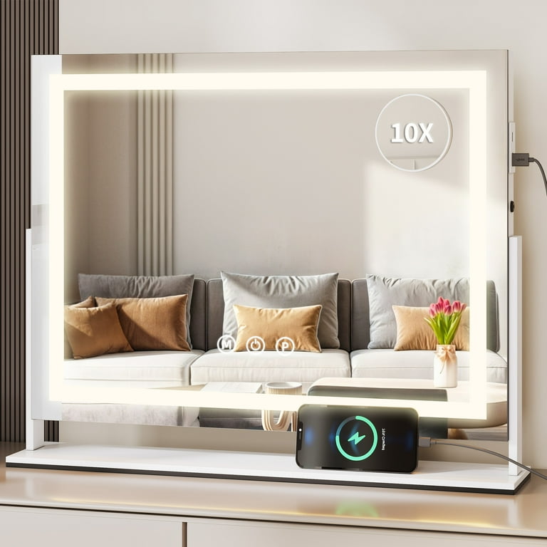 Lighted makeup mirror with usb port online