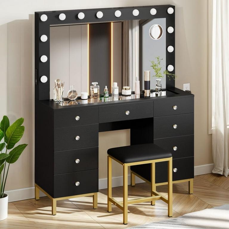 Women's vanity mirror with lights store