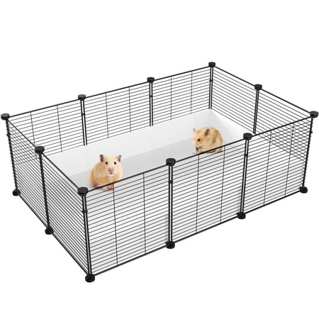 Dextrus Waterproof Guinea Pig Cage for Guinea Pigs with Leak-Proof Liner, Black