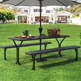 thumbnail image 1 of Dextrus Weatherproof Metal Picnic Table, Black, 1 of 5