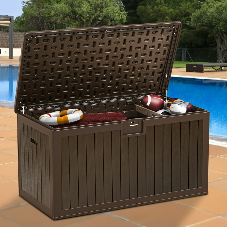 Dextrus XL 150 Gallon Large Deck Box, Outdoor Storage for Patio