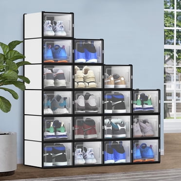 Container Store Stackable Shoe Rack Jakmean X-Large Organized Plastic Shoe Storage Box, Stackable Shoe Rack ...