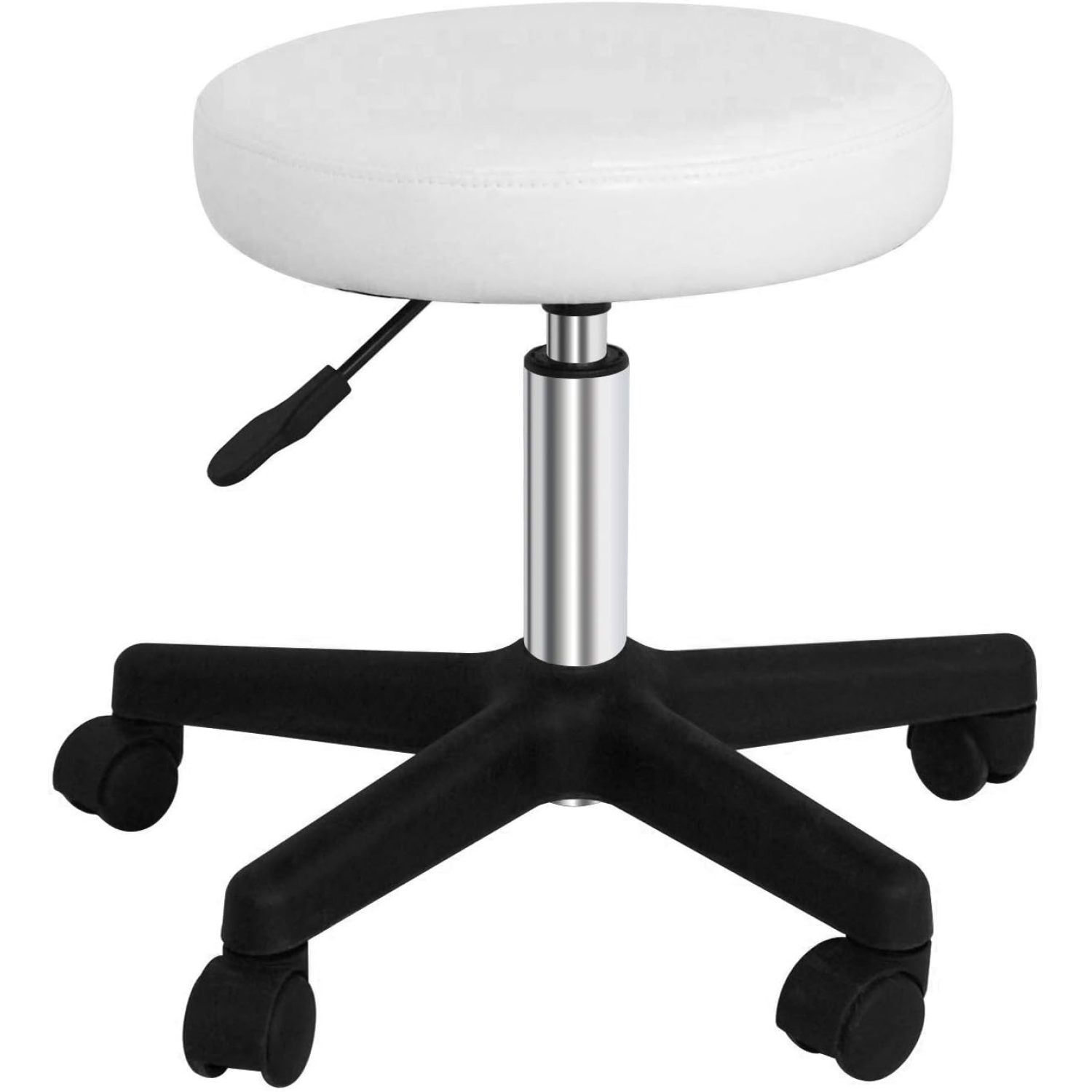 Dexusay Adjustable Rolling Stool with Wheels Swivel Stool Chair Hydraulic Stool Office Stool for 