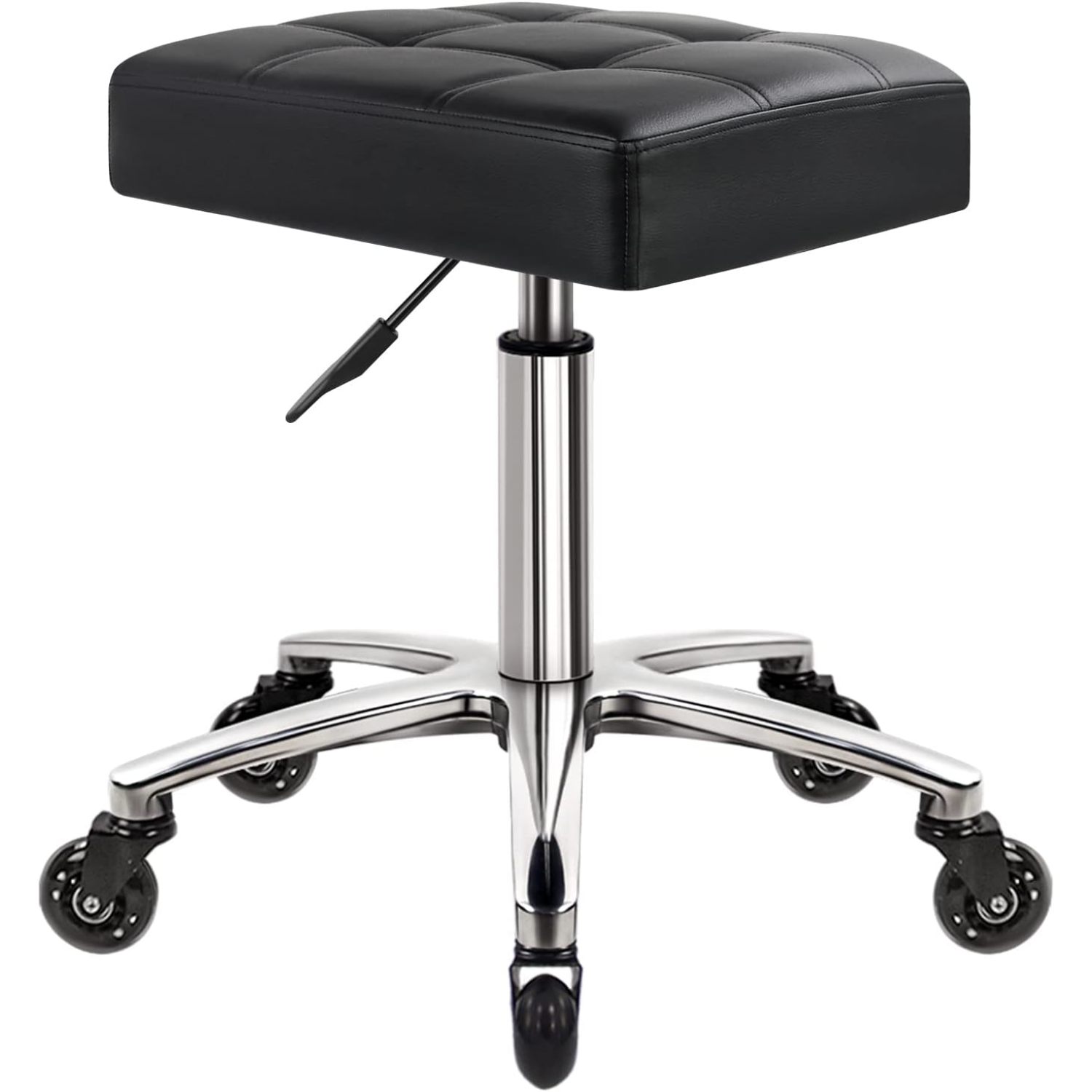 Dexusay Heavy Duty Rolling Stool with Wheels Hydraulic Swivel