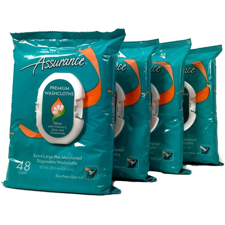 Dexusay Ultra Soft Premium Pre moistened Disposable Personal Washcloths Extra Large 192 Count Multipack of 4 Walmart