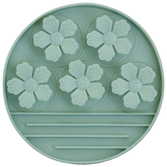 Dexypaws: Hide & Seek Slow Feeder - Sage Green - Dog & Pet, Meal & Treat Feeding Accessory, Fits In Most 8" Bowls, Suction Base, Food-Grade Silicone