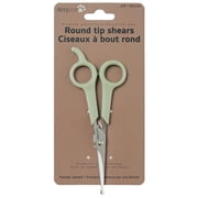 Dexypaws Pet Round Tip Shears - Sage Green, Dog & Cat Grooming Tool, Haircuts-Trimming, Rounded Safety Tips, Steel Blades, Animal Care & Maintenance