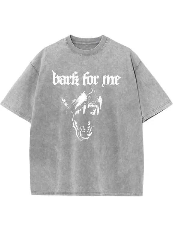 Deyaidy Goth Grunge Shirts for Women Gothic Bark for Me Punk Streetwear Shirt Y2k Graphic Tees Oversized Acid Wash Tshirt