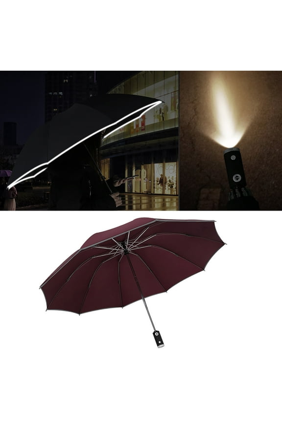 Bodyguard Inverted Umbrella Large Windproof Umbrellas for Rain & Sun Automatic Umbrella Reverse Folding Business Umbrella With Reflective Strips on Clearance
