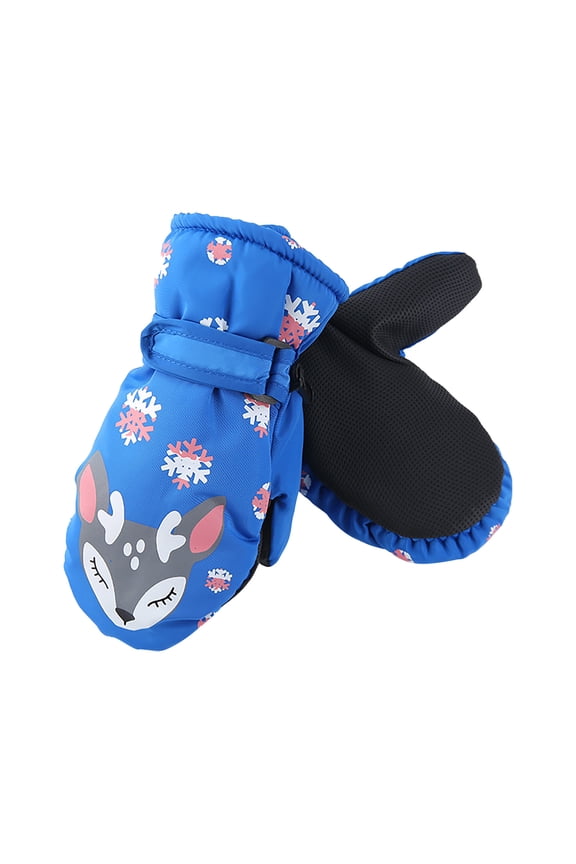 Children's Warm Gloves Winter Outdoor Thickened Cold-proof Mitten Ski Gloves on Clearance