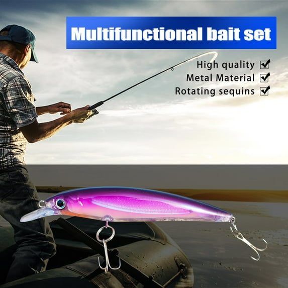 Deyared Freshwater Saltwater Fishing Lures Bass Imitation Trout Crappie Breadworm Lures Set Bait, Fake Bait, Sequined Soft Bait, Cocked Mouth Bait Set Father's Day Gift on Clearance