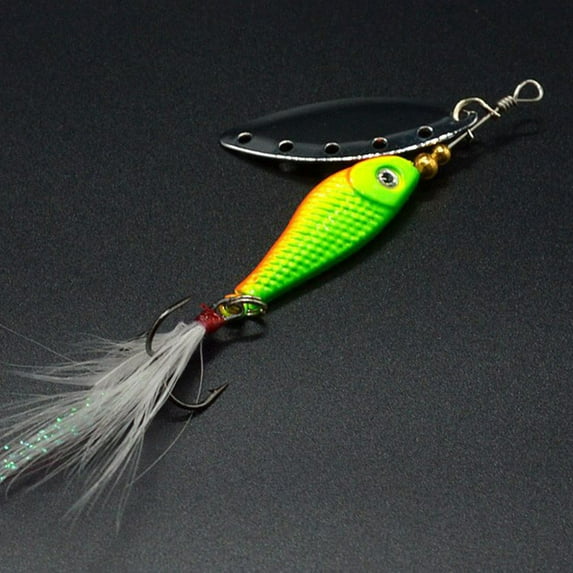 Deyared Freshwater Saltwater Fishing Lures Imitation Bass Trout Crappie Breadworm Lures Bass Fishing Lures Sequin Fish Rotating Fixture Bait Hook Hard Bait Lower Hook Father's Day Gift on Clearance