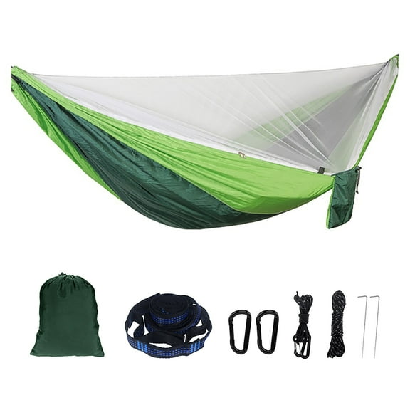 Deyared Garden Cotton Hammock With Mosquito Net Shade Hammock Set Portable Hammock Ultraligh Portable Outdoor Camping Mosquito Net Nylon Hanging Bed Sleeping on Clearance