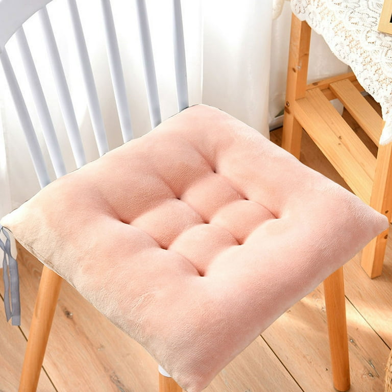 Deyared Kitchen Chair Memory Foam Seat Cushion Chair Cushion Solid Color Seat Cushion Thickened Soft Milk Velvet Cotton Filled Chair Cushion Suitable