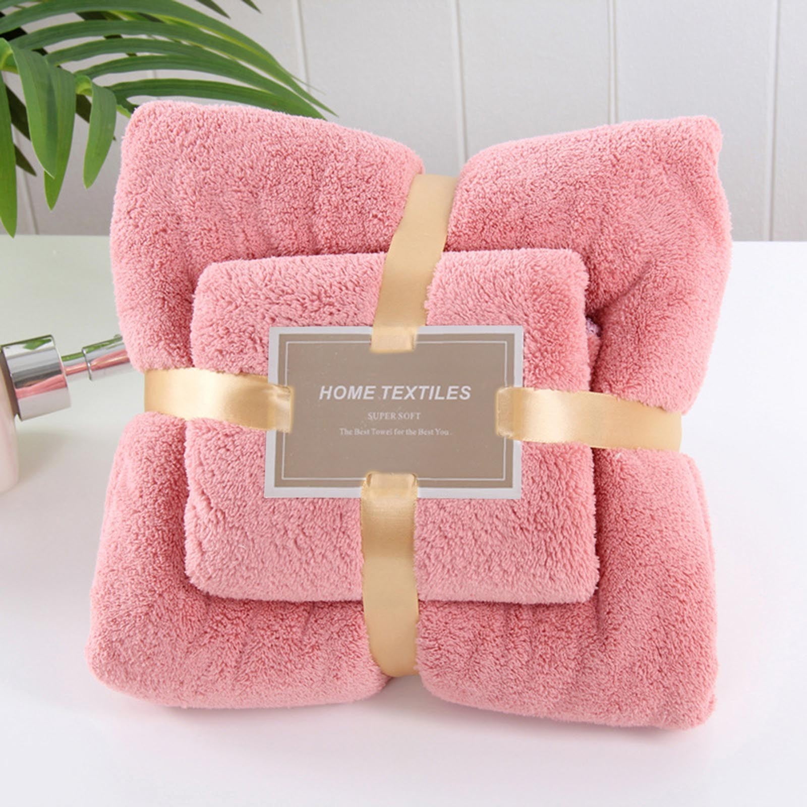 Deyared Luxury White Bath Towel Set Exquisite Soft Absorbent Quick Dry
